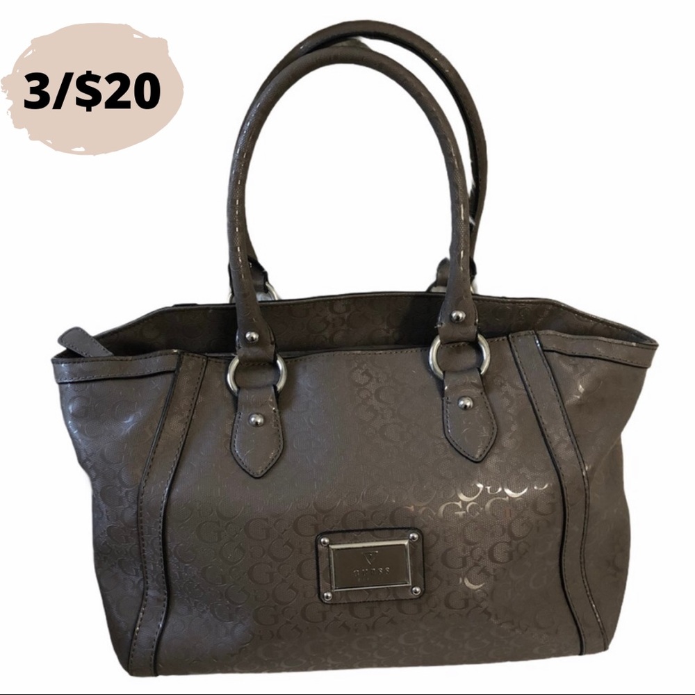 📌 3/$20 Guess Signature logo Purse Gray